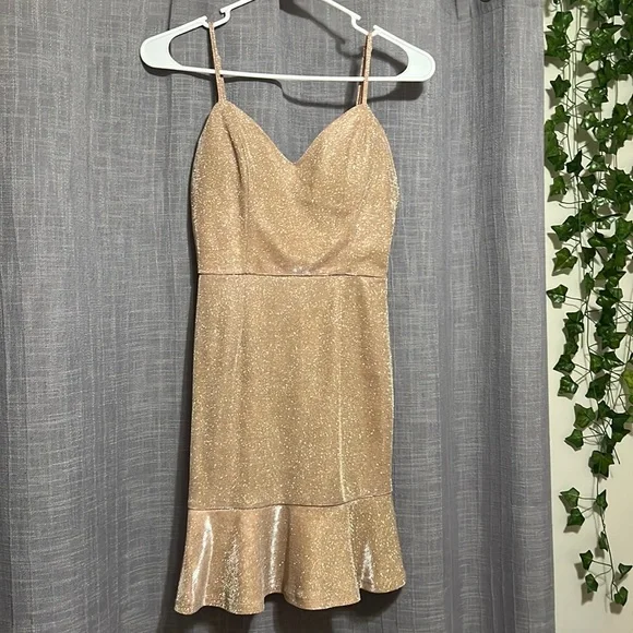 Dresses | Rose Gold Glitter Homecoming Dress | Poshmark
